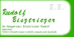 rudolf bisztriczer business card